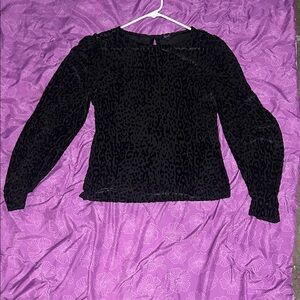 Chic Black Leopard Print Blouse